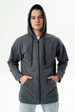 Куртка толстовка мужская из мягкого хлопкового футера Куртка толстовка мужская из мягкого хлопкового футера