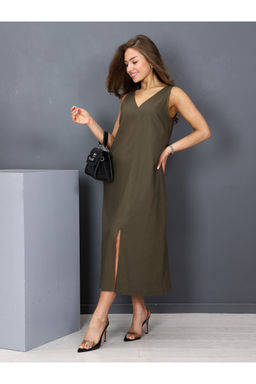 Сарафан ДО-124.04 Лён хаки - Хороший трикотаж фото 8