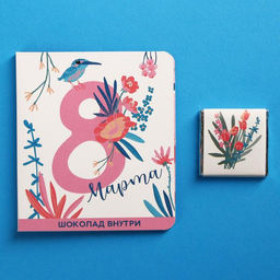 Цена за 2 шт. Шоколад молочный Расцветай. 8 Марта, открытка, 5 г