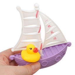 Резиновые игрушки для ванны Крошка Я «Уточки на корабле», в наборе 7 шт., с пищалкой, МИКС