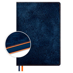 Ежедневник полудатированный ESCALADA, А5, 192 л., арт. 70632/ 15 ТИВОЛИ ДЕЛАВЭ СИНИЙ/ОРАНЖЕВЫЙ