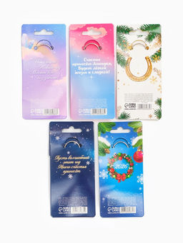 Цена за 5 шт. Брелок с фонариком Новогодний, 5?5 см, МИКС - Сима-ленд фото 3