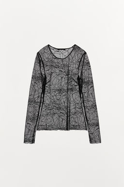 LIMITED EDITION SEMI-SHEER SPIDER WEB TOP - Zara фото 4
