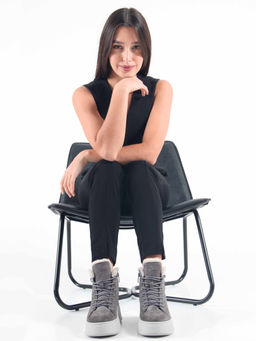 Ботинки 217.ALTAgr. Серый замок замша/Мех