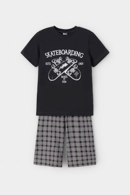 К 1528/черный песок,клетка пижама для мал