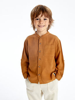 Hakim Yaka Uzun Kollu Basic Erkek ?ocuk G?mlek