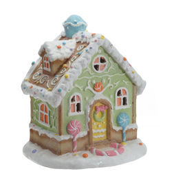 Фигурка декоративная "Домик" с подсветкой (АААх3, н/п), L28 W18 H30 см, 2в.