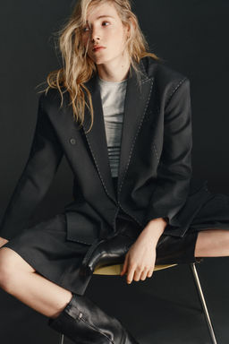 OVERSIZE BLAZER WITH CONTRAST SEAMS - Zara фото 3