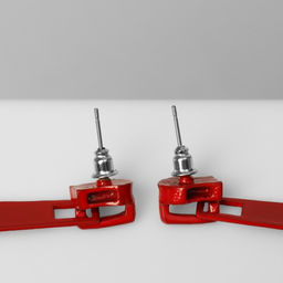 Серьги металл Молнии, цвет красный - Queen fair фото 3