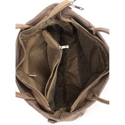 Сумка женская натуральная кожа ADEL-262 (отделка ИСК/КОЖА) . 1отдел. плеч/ремень, капучино 264690 - Adelia фото 3