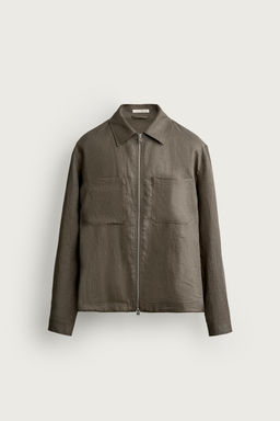 SOBRECAMISA 100% LINO CREMALLERA / Vis?n - Zara фото 8