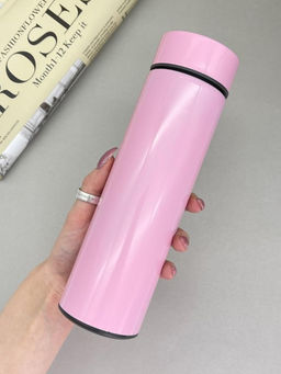 Термос с датчиком температуры Metallic, pink (500 ml)