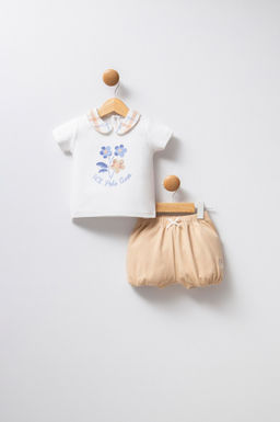 K_z Bebek Beyaz _ortlu Pijama Tak_m_