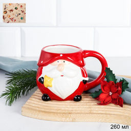 Кружка новогодняя 260 мл Дед мороз / 24716 /уп 64/ 12х8,5х8 см