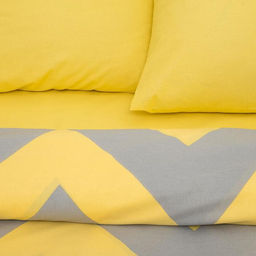 Постельное бельё Этель 2 сп Жёлтый Шеврон 175х215, 200х220, 70х70-2 шт  фото 2
