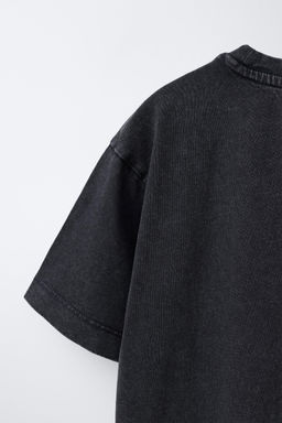 CAMISETA B?SICA EFECTO LAVADO / Gris antracita