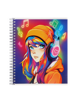 Компл тетр из 3шт 96л кл на гребне Аниме. Девочка в наушниках, мел карт, офсет (10296912)