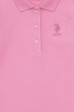 K_z _ocuk Pembe Polo Yaka Basic Sweatshirt Sepette S_rpriz _ndirim - U.s. polo assn фото 5