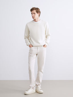 Bisiklet Yaka Erkek Sweatshirt