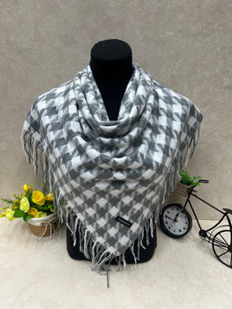 Платок в клетку из кашемира, мультицвет