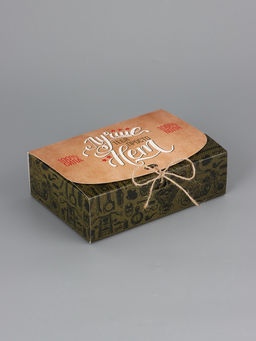 Цена за 5 шт. Подарочная коробка сборная с окном «Мужская», 16.5×11, 5×5 см