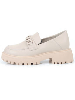 03-5926-2 BEIGE Лоферы женские (натуральная кожа) - Фабричный китай фото 5