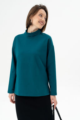 Базовый джемпер из мягкого хлопкового трикотажа Футер 2-х нитка - Solo mio фото 3