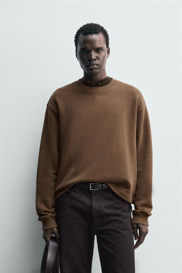 CREW NECK SWEATSHIRT WITH RIBBON DETAIL