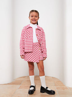 Beli Lastikli Ekose K?z ?ocuk ?ort Etek - Waikiki фото 2