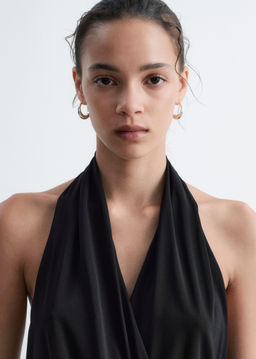 Top drapeado de cuello halter - H&m фото 3