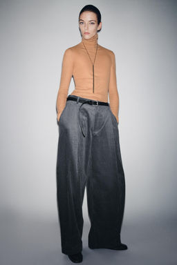 ZW COLLECTION CORDUROY TROUSERS WITH DARTS - Zara фото 7