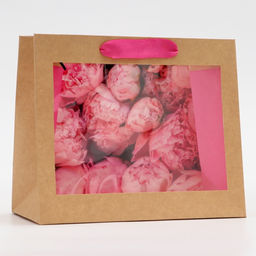 Пакет подарочный с PVC окном,«Нежность», 24×11×20 см