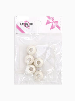 Цена за 5 шт. Шарм бусина «Диоды», для творчества, белые в серебре