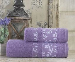 Махровое полотенце Камея-сиреневый 70*130 см. хлопок 100%