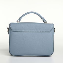 Сумка женская мессенджер TEXTURA на клапане, 23×6×17 см, голубая