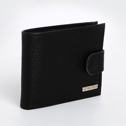 Кошелёк на кнопке, TEXTURA, цвет чёрный