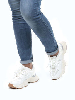 05-6035-7 WHITE Кроссовки женские (искусственные материалы) - No name фото 4