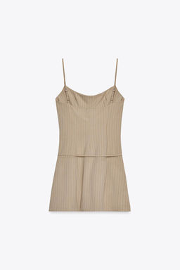 STRIPED PLAYSUIT WITH BELT - Zara фото 7