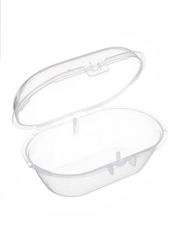 Соски-пустышки, от 3 мес., латекс, классические, в контейнере, набор из 2 шт., персиковый/айвори, M&B