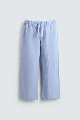 SET PIJAMA COMBINADO PANTAL?N RAYAS / Celeste