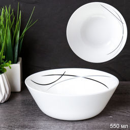 Тарелка глубокая суповая 550 мл 155 мм ЕВРО / LGW-60 (7267-2) /уп 6/72/ Полосы классика