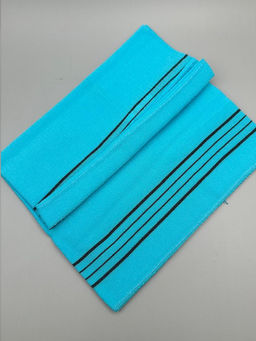 Bath Towel Мочалка-полотенце для душа с пилинг-эффектом / Basic Long Exfoliating Towel, голубой фото 2