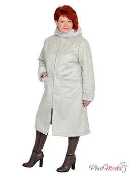 Жакет-дубленка Модель №1424 размеры 44-84 - Plusmoda фото 4