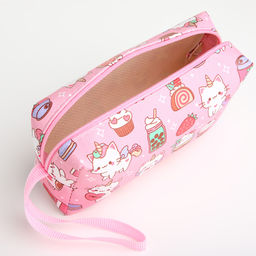 Цена за 2 шт. Косметичка дорожная на молнии, с ручкой, розовая