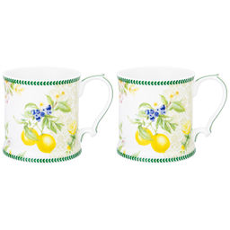 Набор кружек 2 пр. 380 мл 12,3*9*9 см "Лимоны" NEW BONE CHINA