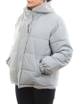 H24-088 GRAY/LT. BLUE Куртка демисезонная женская (120 гр. холлофайбер) - Fashion фото 5
