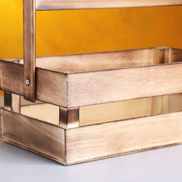 Кашпо деревянное 24.513.59 см Двушка Лайт, двухреечное, обжиг Дарим Красиво фото 4