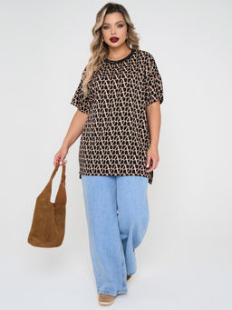 Блузка 0087-29 черный муар