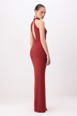 TRENDYOLMILLA Siyah Aksesuar Detayl? Orme Uzun S?k Abiye & Mezuniyet Elbise TPRSS25AE00088  фото 16