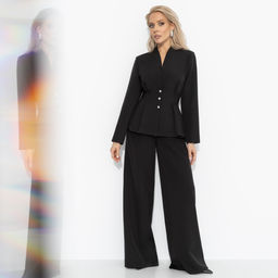 Брючный костюм приталенный, Время знаков (2 в 1, светская львица) - Charutti фото 6